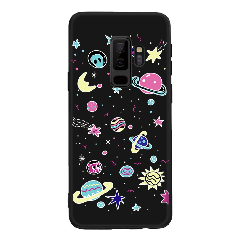 14 Silicone Cases For Samsung Galaxy A70 50 S10 S9 S8 A10 20 30 J7 8 6 4 Plus S9 S10 Plus Note10 Pro note8 A6 7 9Mini cartoon Cover - Цвет: 14