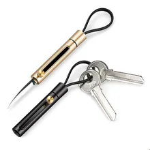 Porte clés de défense tactique EDC, en aluminium, avec couteau de coupe, auto défense de voiture, multifonctionnel pour hommes, Dropshipping