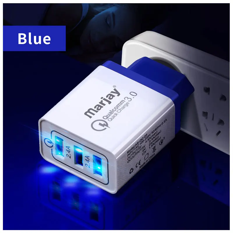 2.4A 3 USB мобильный телефон зарядное устройство адаптер для xiaomi Samsung iPhone 11 XR 7 huawei Mate