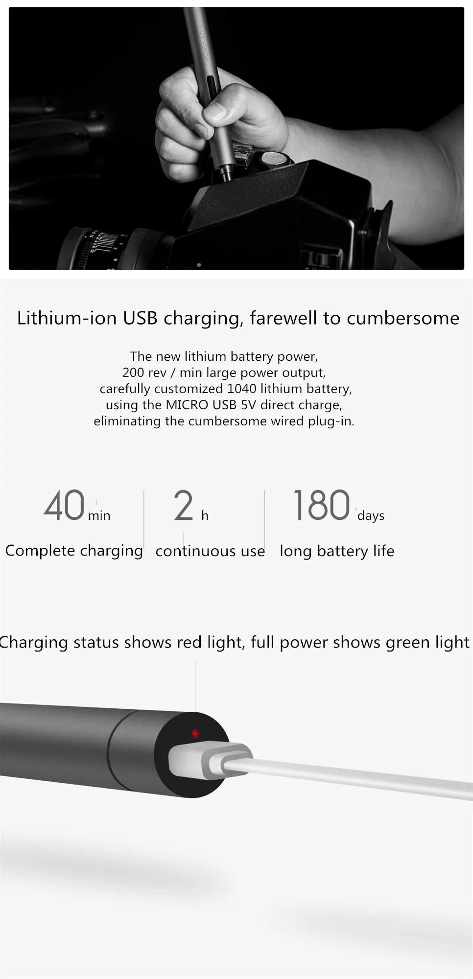 Xiaomi Wowstick 1F+ модернизированная электрическая отвертка 56 бит Беспроводная литий-ионная Зарядка светодиодный алюминиевый Отвертка из сплава