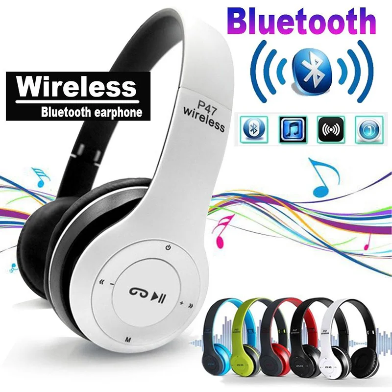 HIFI Stereo Foldable Wireless Headphones Bluetooth Headset with mic support SD card For iPhone Samsung Huawei Xiaomi PC PS4