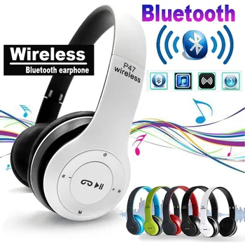 HIFI Stereo Foldable Wireless Headphones Bluetooth Headset with mic support SD card For iPhone Samsung Huawei Xiaomi PC PS4