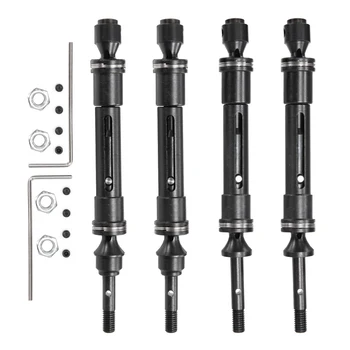 

YEAHRUN 4Pcs Steel Metal Universal Driveshafts CVD 115-138mm For Traxxas Slash 6851X 6851R 4X4 Rustler VXL Stampede