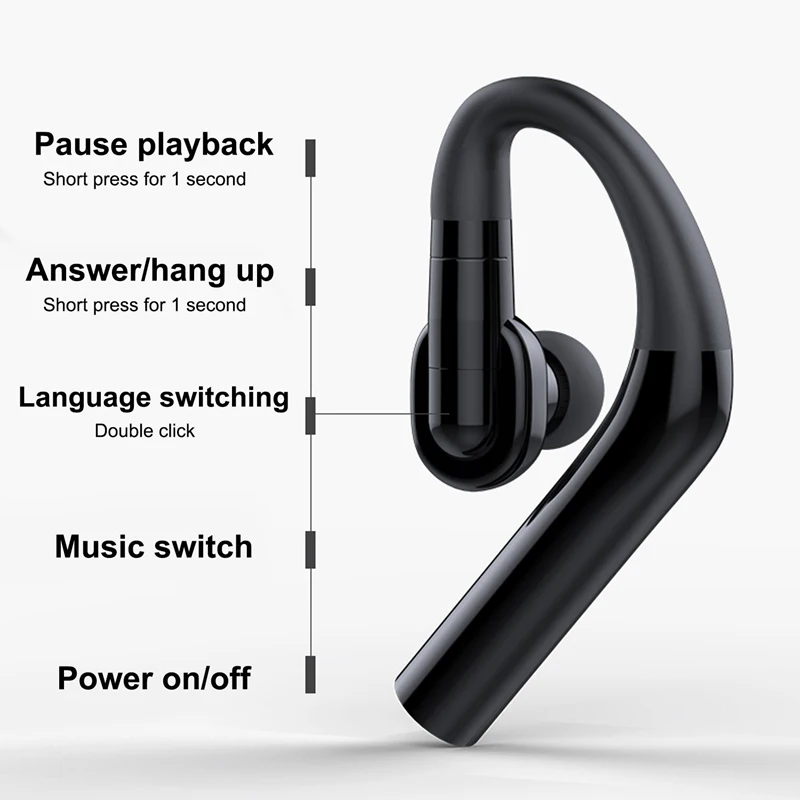 Беспроводная гарнитура Y9 Bluetooth 5,0 наушники с шумоподавлением и поворотом на 360 градусов для Oppo Vivo Oneplus