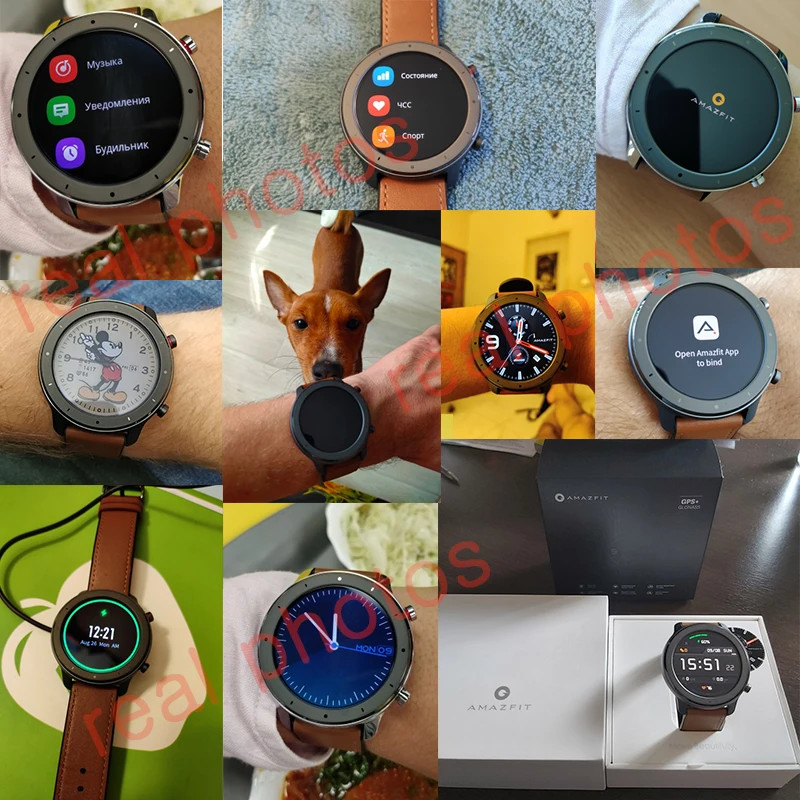 Strava Amazfit GTR 47 мм GPS умные часы 50ATM водонепроницаемый AMOLED экран 24 дня ожидания компас