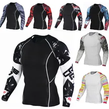 Рубашка для бега с 3D принтом для бега, компрессионная футболка для мужчин с длинным рукавом, спортивная одежда для велоспорта, Джерси для спортзала, одежда для фитнеса