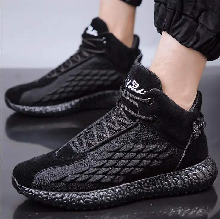 Мужские модные кроссовки Flyknit с дышащей сеткой; повседневная спортивная обувь; мужские вулканизированные кроссовки на платформе; кроссовки для бега