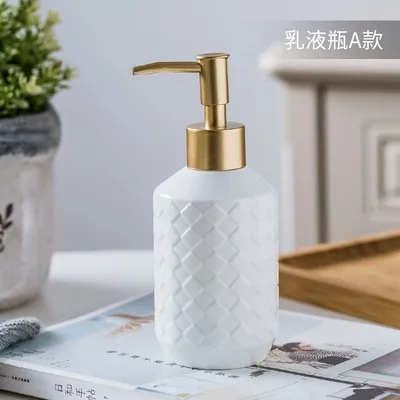 Nordic Ceramic Lotion Bottle Bathroom Accessories Soap Dispenser Hand Sanitizer Bottle Toilet Shower Gel Bottle For Kitchen Hote