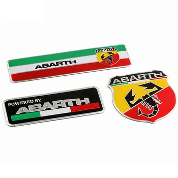 

1 Pcs 3D Metal Italy Abarth Scorpion Decal Sticker Car Emblem Badge For Fiat Viaggio Abarth Punto 124 125 500 Car Styling