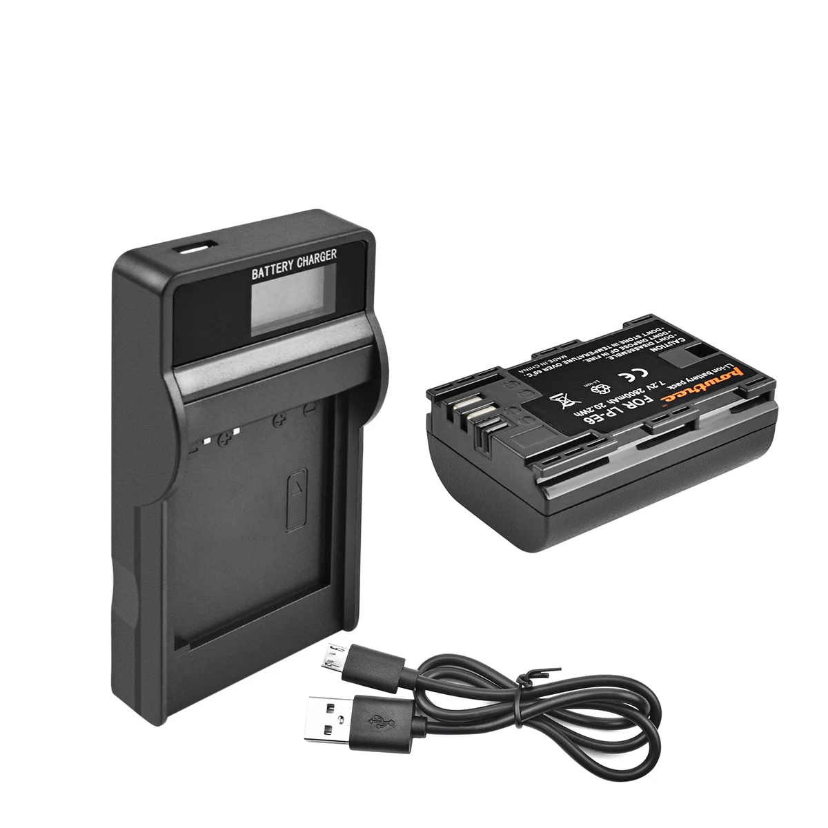Bonadget батарея+ USB двойное зарядное устройство для Canon камера LP-E6 Замена LPE6 LP E6 EOS 6D 7D 5D Mark II аккумуляторная батарея - Цвет: 1pack LCD Charger