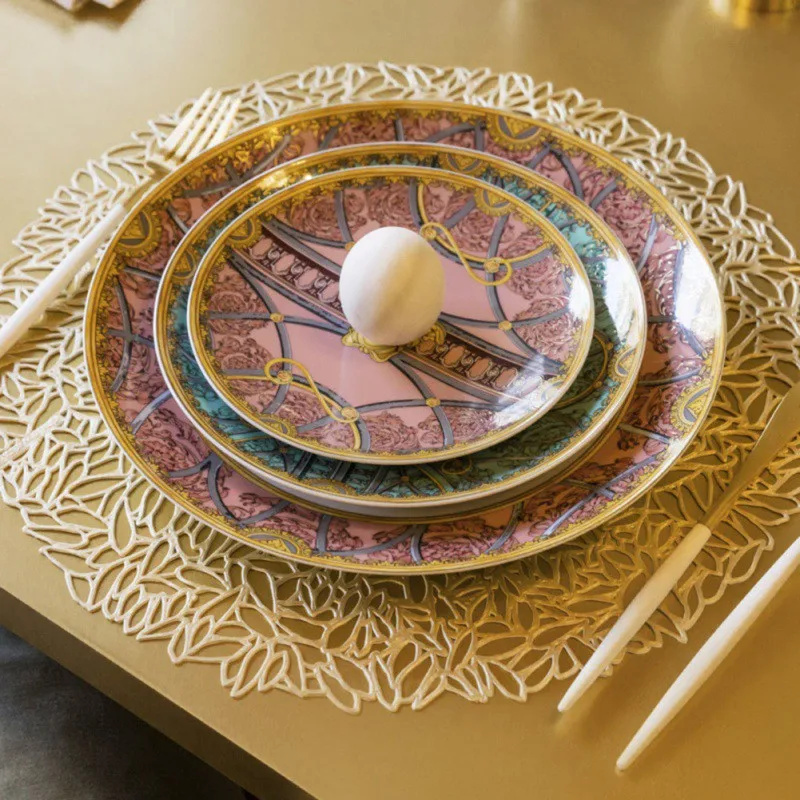 Коврик для рождественского моделирования коврик для кухонного стола растение пальмового золотого листа стол декоративный коврик подставка для стола подставка для дома коврик