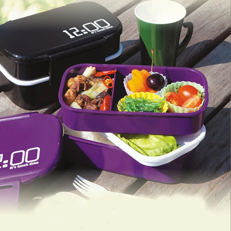 Bento Box японский стиль Ланч бокс двухэтажный микроволновая печь Герметичный