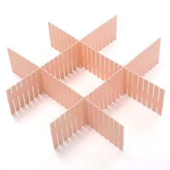 

4pcs/Set DIY Drawer Divider Household Storage Organizer Partition Board for Socks Underwear Organize the grid Drawer partition