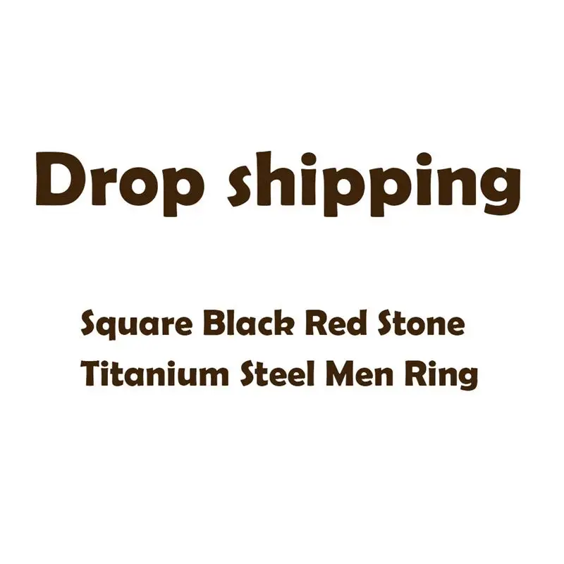 Jewelry-Accessories Signet-Ring Male Gift Square Rock Punk Titanium Steel Trendy Black