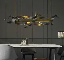 Plafonnier LED suspendu au design nordique de luxe, éclairage d'intérieur, luminaire décoratif de plafond, idéal pour un restaurant, un loft ou un bar