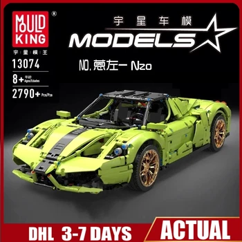 

13074 Technic Series Super Racing Green Car Enzo MOC 46921 Model Building Blocks Bricks Christmas Toys for Children