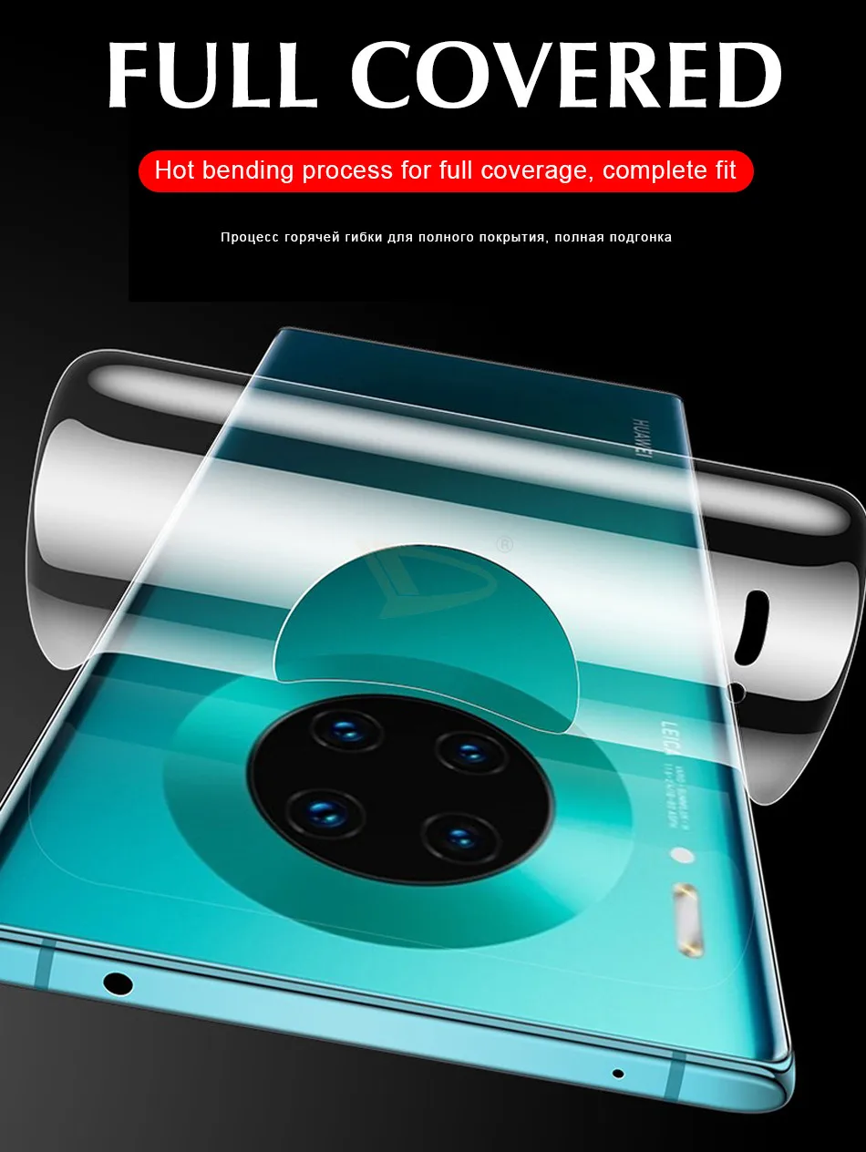 100D Front Back Hydrogel Film For Huawei Mate 30 Pro Mate 20 Lite Full Body Protective Film Screen Cover Protector Not Glass