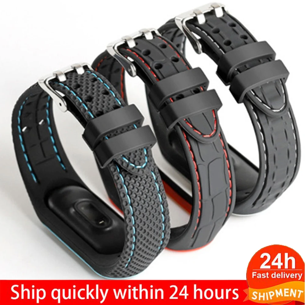 Bracelet Wrist-Strap Mi-Band Silicone Xiaomi for 3/4 Watch 5