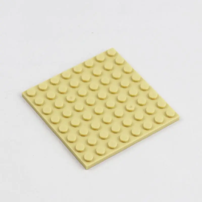 50 шт. пластина 8x8 точек кубики Moc классические строительные блоки Набор аксессуаров, совместимый с лего 41539 город друг - Цвет: Beige