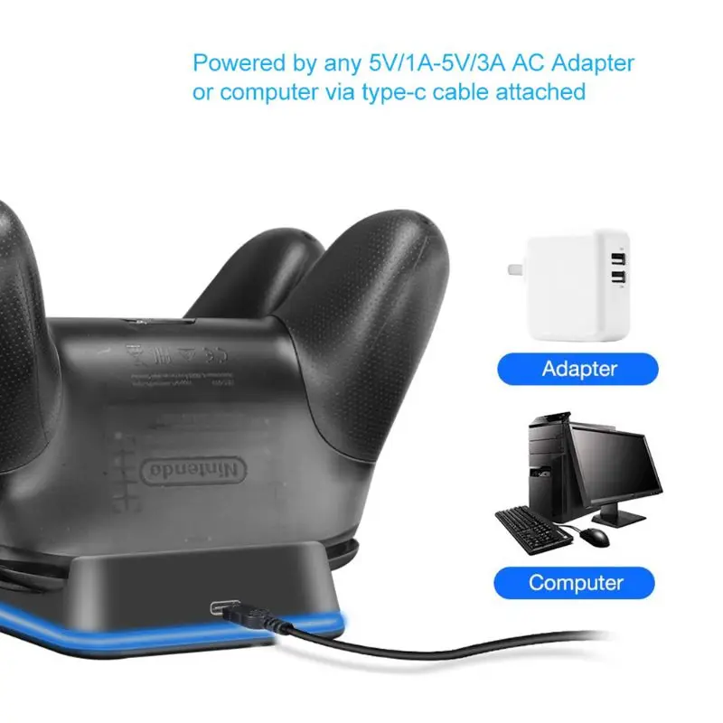 Двойной USB зарядное устройство Быстрая зарядка док-станция для Playstation 4 PS4 Pro джойстик, геймпад джойстик ручка аксессуары