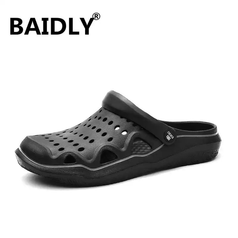 men's beach sandals hollow shoes