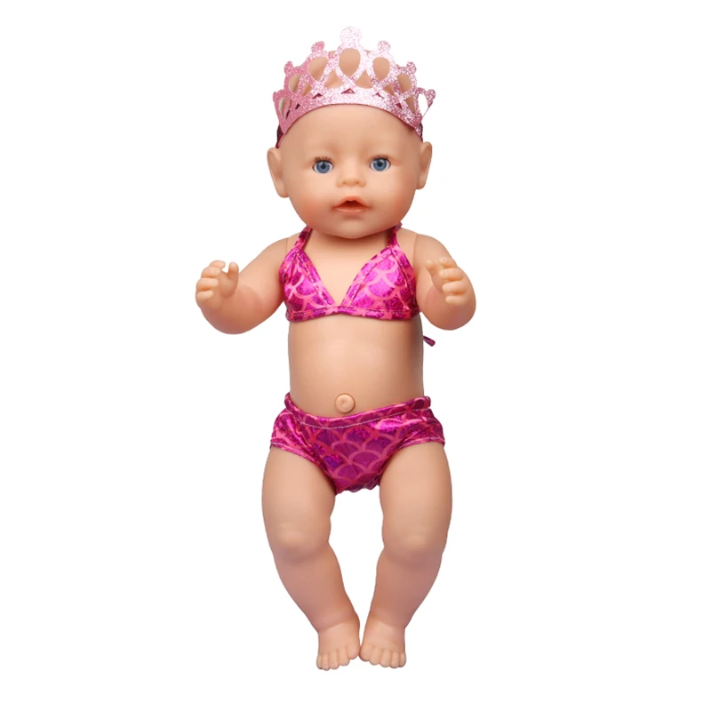 18inch 43cm Baby New Born Doll Clothes Accessories Make Up Mermaid Clothes Suit for Baby Kid Birthday&Festival Gift Panties plush doll accessories doll clothes accessories barbie doll clothes doll clothes doll accessories