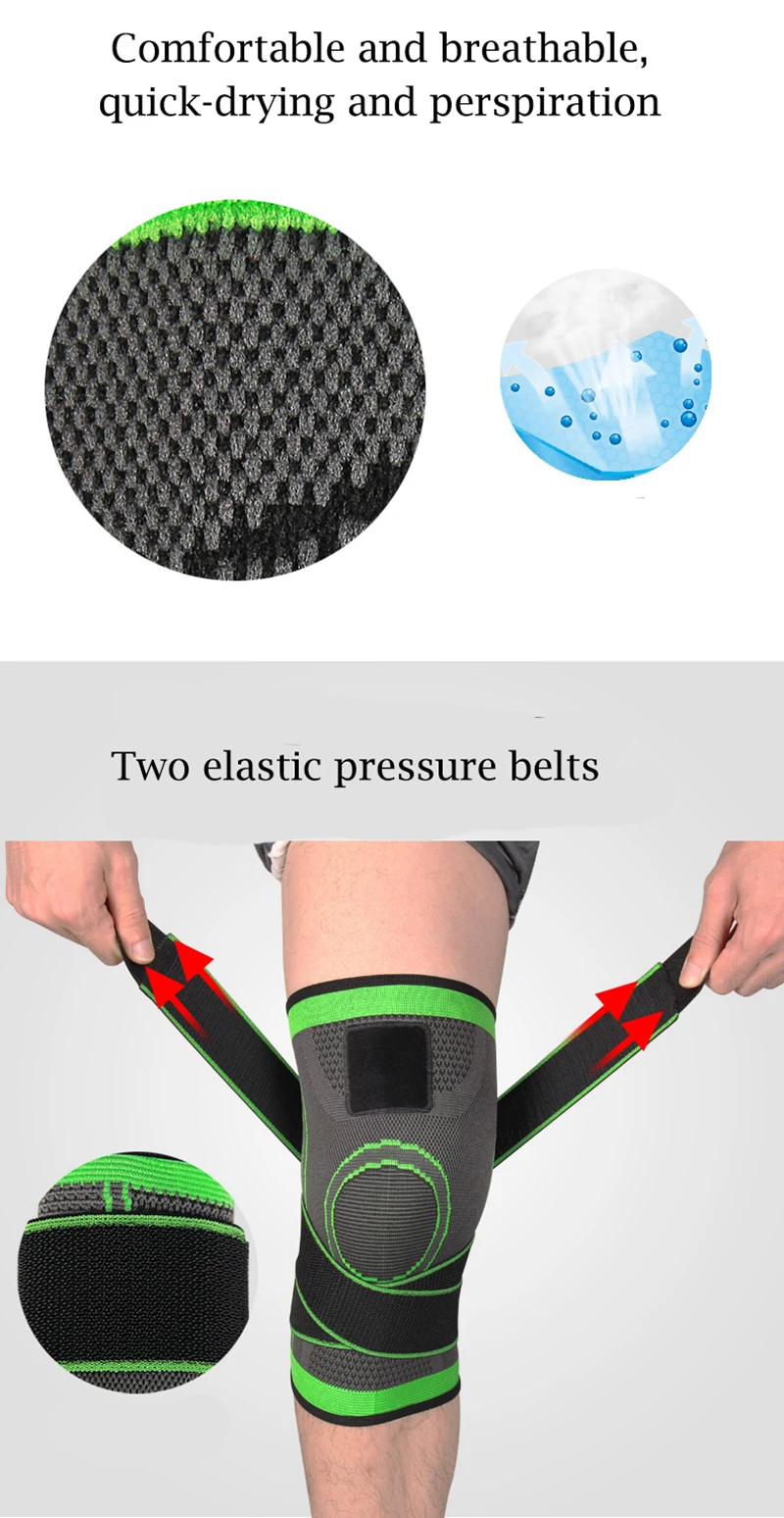 Kneepad Support Professional Protector Sports Knee Pads Breathable Bandage Knee Brace Basketball Tennis Cycling (43)