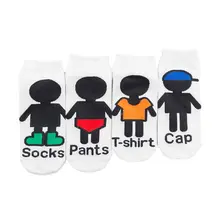 4 пары, осенне-зимние короткие хлопковые Дышащие носки для женщин и мужчин, короткие носки до лодыжки 40JF