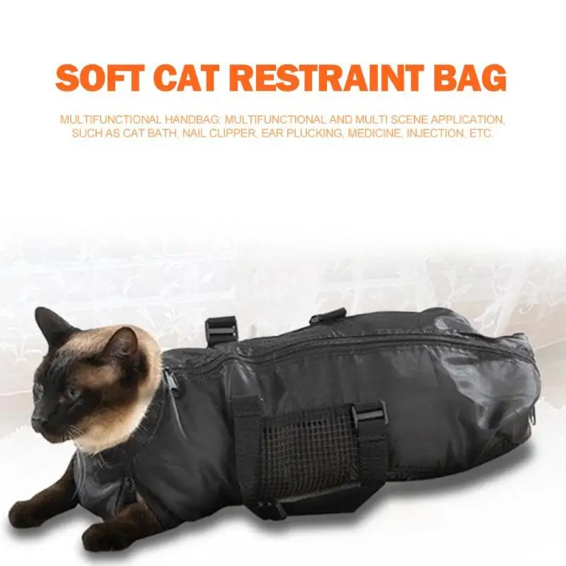 Cat Restraint Bag Cats Grooming Medical Care Bath Bags w/Handle Pet Supply Support Dropshipping