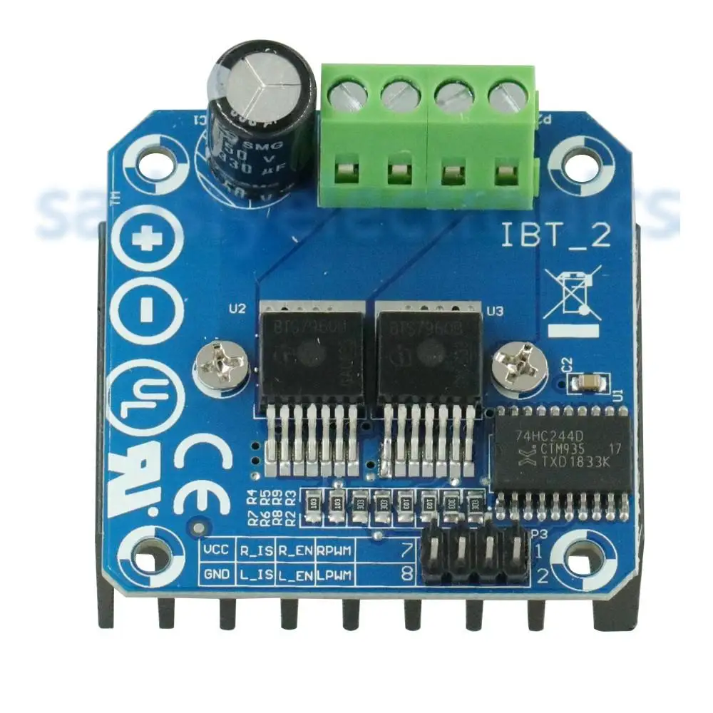 

Double BTS7960 B BTS7960B DC 43A Stepper Motor Driver Module H-Bridge PWM Module For Arduino Smart Car