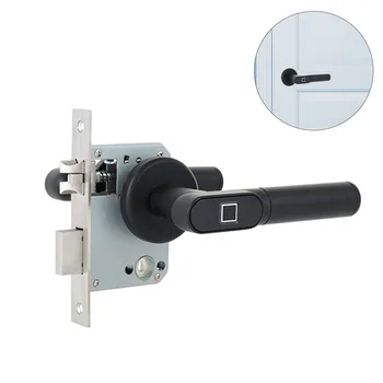 

Keyless Electric With Handle Home Apartment Safety Biometric Entry Anti-theft Door Lock Modern Smart Fingerprint Single-Cylinder