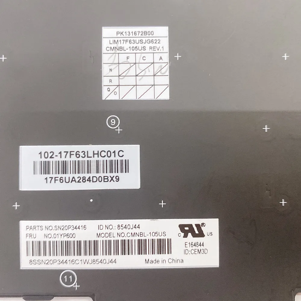 Original para Lenovo Thinkpad T590 E580 E590 L580 L590 P52 P520s P72 P53s P53 P73 us Inglês Backlit Keyboard 01yp600 Novo - Imagem 2