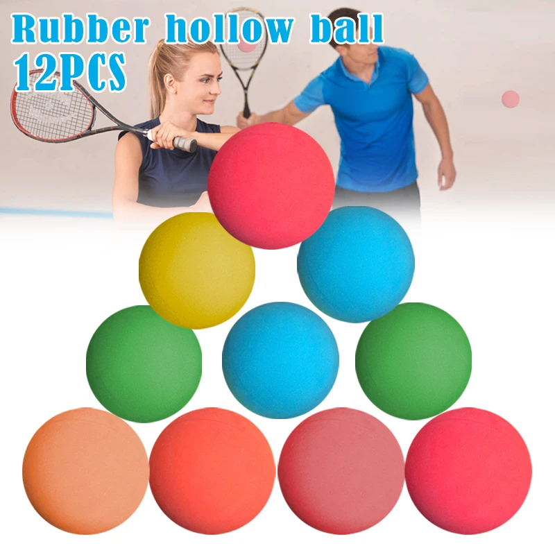 

Newly 12 Pcs 5.5cm Racquetball Rubber Ball High Elasticity for Game Practice Training BF88