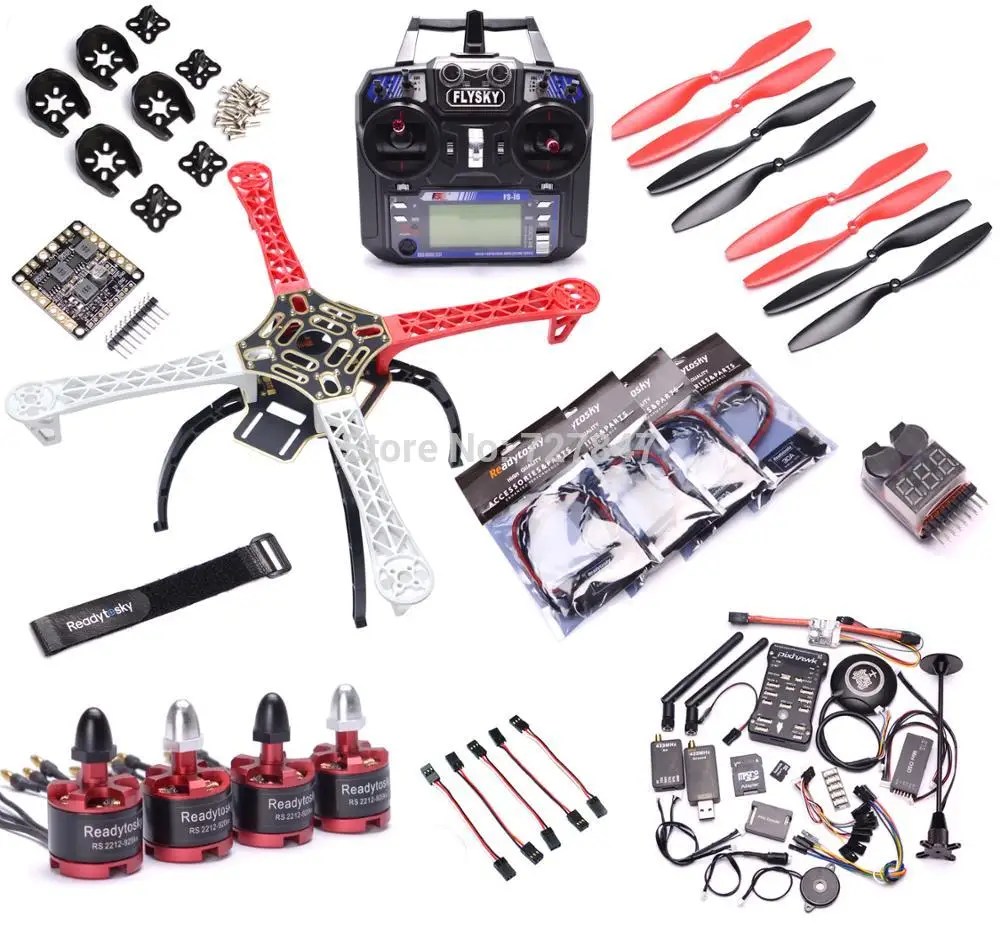

F450 Multi-Copter Quadcopter Kit Pixhawk PX4 PIX 2.4.8 M8N GPS 2212 920kv 40a ESC Motor 1045 Prop Flysky I6 Super combo