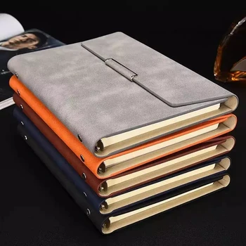 

A5 Paper PU Leather Notebook Journal Memo Pad A5 Ring Binder Drawing Notebook Weekly Planner Desk Organizer Travel Diary Gift