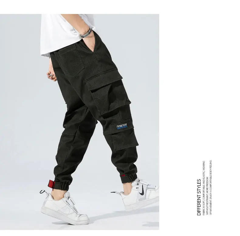 2021 Spring Autumn New Men Sports Cargo Pants Men Harlan High Quality Large Size Loose Casual Pants Men Ankle-Length Pants M-8XL slim fit cargo pants