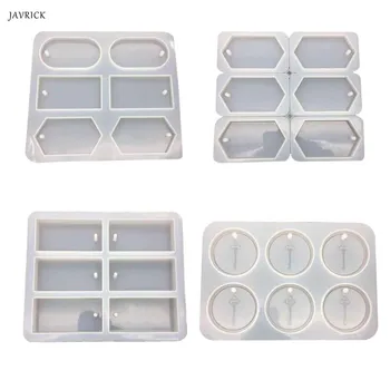 

DIY Crafts Wax Piece Mold Rectangular with Hole UV Resin Liquid Silicone Molds For Jewelry DIY making accessories