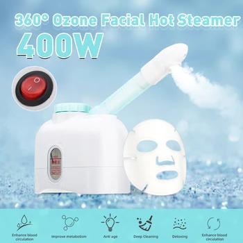 

Facial Steamer Ozone Sprayer Mist Sprayer SPA Steaming Machine Beauty Instrument Essential Oil Massage Face Skin Care Tools