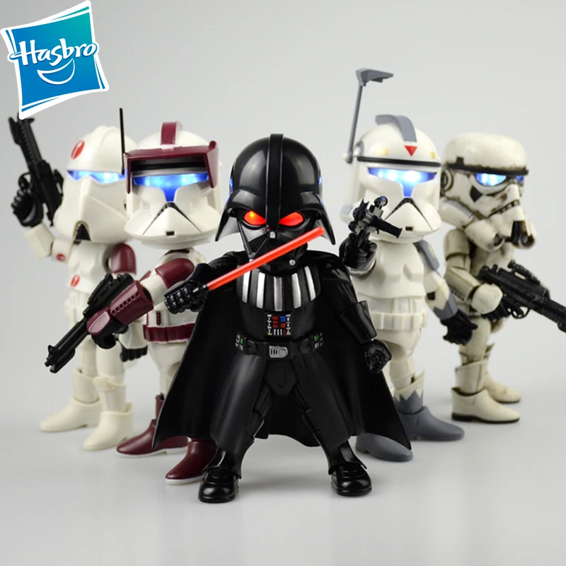 Световой сабель Hasbro из Звездных войн белый солдат черный воин Дарт Вейдер