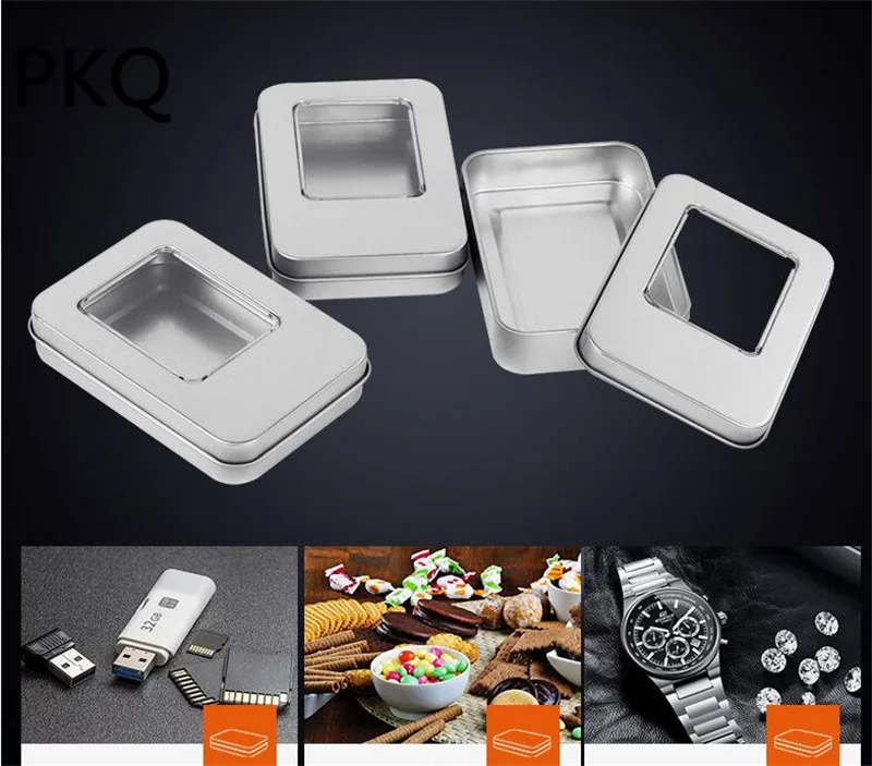 

30pcs,Tea Candy Storage Box Sundries Earphone Cable Organizer Container Receive Box Gift Case Small Empty Silver Metal box