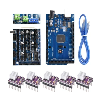 

Ramps 1.6 Kit Mega 2560 R3 for arduino + 1pcs RAMPS 1.6 Controller + 5pcs DRV8825 Stepper Driver Module 3D Printer Kit