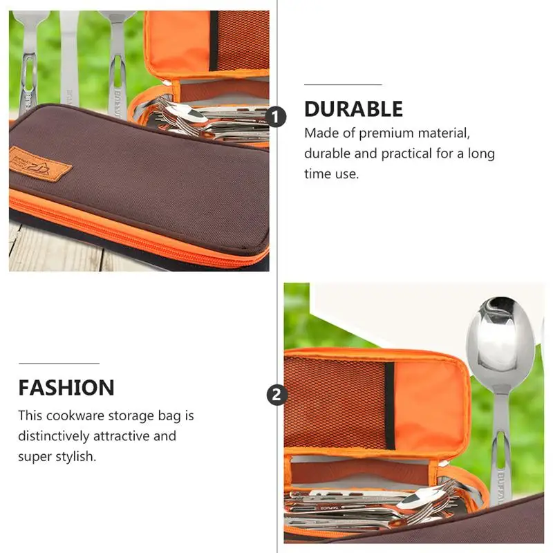 Cookware Storage Bag Tableware Bag Portable Storage Organizer Toiletry Pouch for Outdoor Camping Barbecue