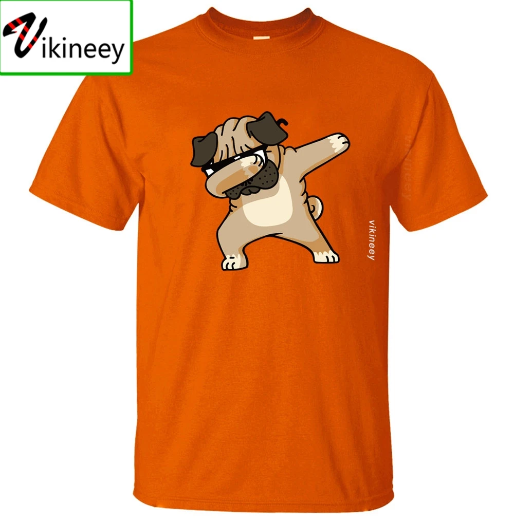 Забавная Мужская футболка футболки с рисунком мопса летняя мультяшной собакой