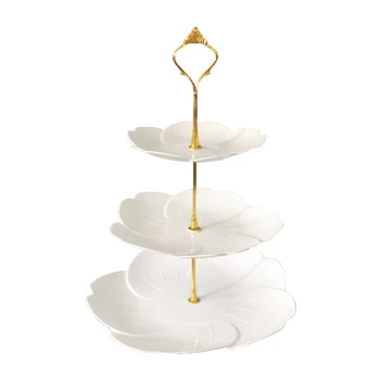 

Detachable Cake Stand European Style 3 Tier Pastry Cupcake Fruit Plate Serving GXMA