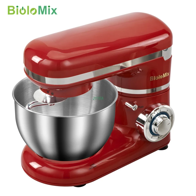 4l Stainless Steel Bowl 6-speed Kitchen Food Stand Mixer Cream Egg Whisk  Blender Cake Dough Bread Maker Machine 1200w 110v-240v - Food Mixers -  AliExpress