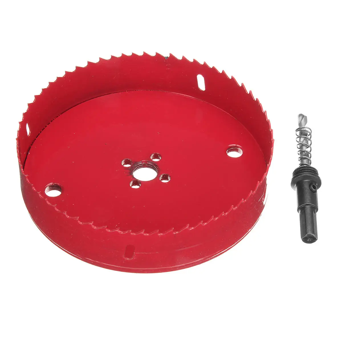 Красный M42 bimetal 6 inch 150mm wood hole opener for gypsum board PVC plastic iron plate downlight drilling hole ceiling hole opener - Цвет: Красный