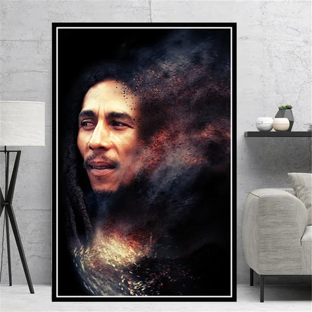 Bob Marley Singer Canvas Poster and Cuadros Printed on Canvas 3