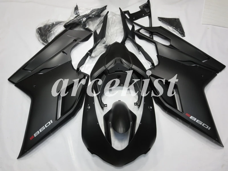 Инъекций ABS Полный обтекатели комплект подходит для поездок на мотоцикле Ducati 1098s 848 evo 1198 2007 2008 2009 2010 2011 2012 тела комплект прохладный черный матовый