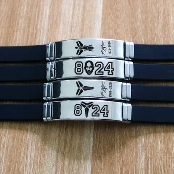 

Basketball Star Memorial Bracelet Adjustable Wristband Stainless Steel Silicone Strap Bracelet Adjustable Wristband One