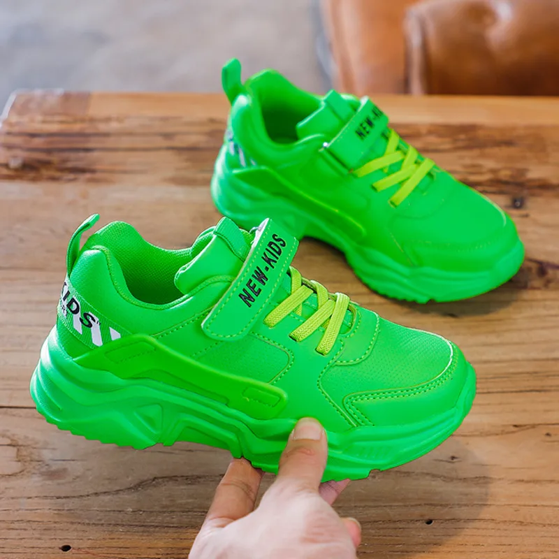kids green trainers